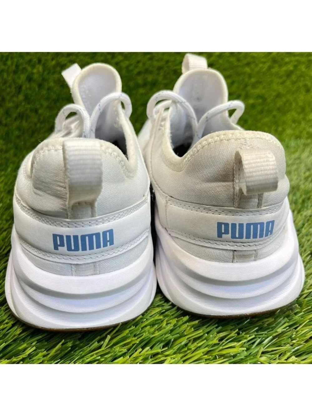 Puma Starla 2 Womens Size 8 White Blue Athletic Running Training Shoes Sneakers